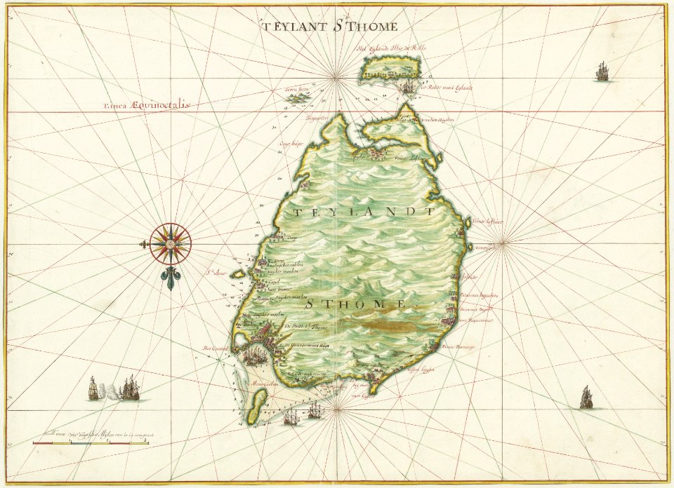 AMH-6800-NA Map of the island of San Thomé