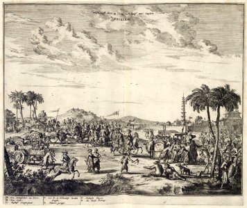 AMH-6847-KB The Dutch delegation led by Van Hoorn is welcomed half an hour outside Peking