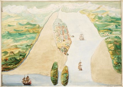 AMH-6803-NA Bird's eye view of Mozambique island