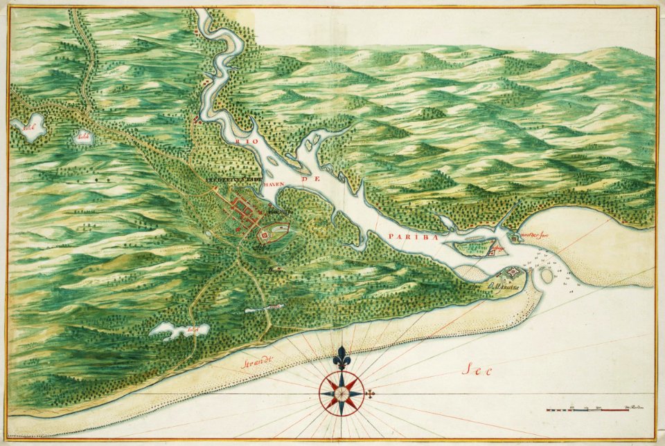 AMH-6786-NA Map of the mouth of the Paraiba River