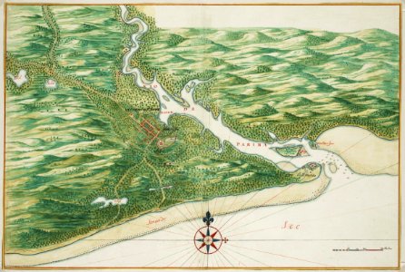 AMH-6786-NA Map of the mouth of the Paraiba River