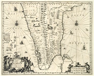 AMH-6928-KB Map of South India