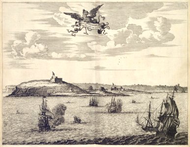 AMH-6871-KB View of the forts of Oranje and Nassau