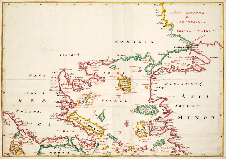 AMH-6738-NA Map of the northern part of the Greek archipelago