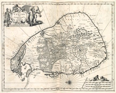 AMH-6954-KB Map of the island of Ceylon