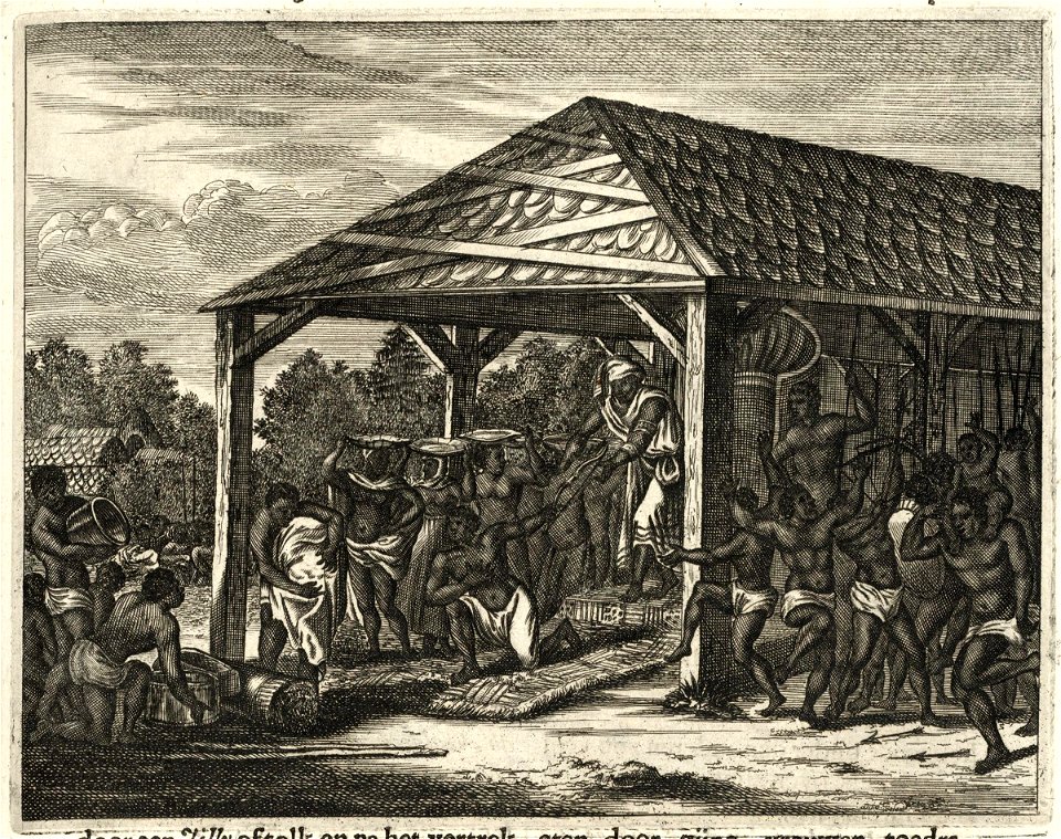 AMH-6867-KB Reception given by the king of the Kquojas in Cape Mount