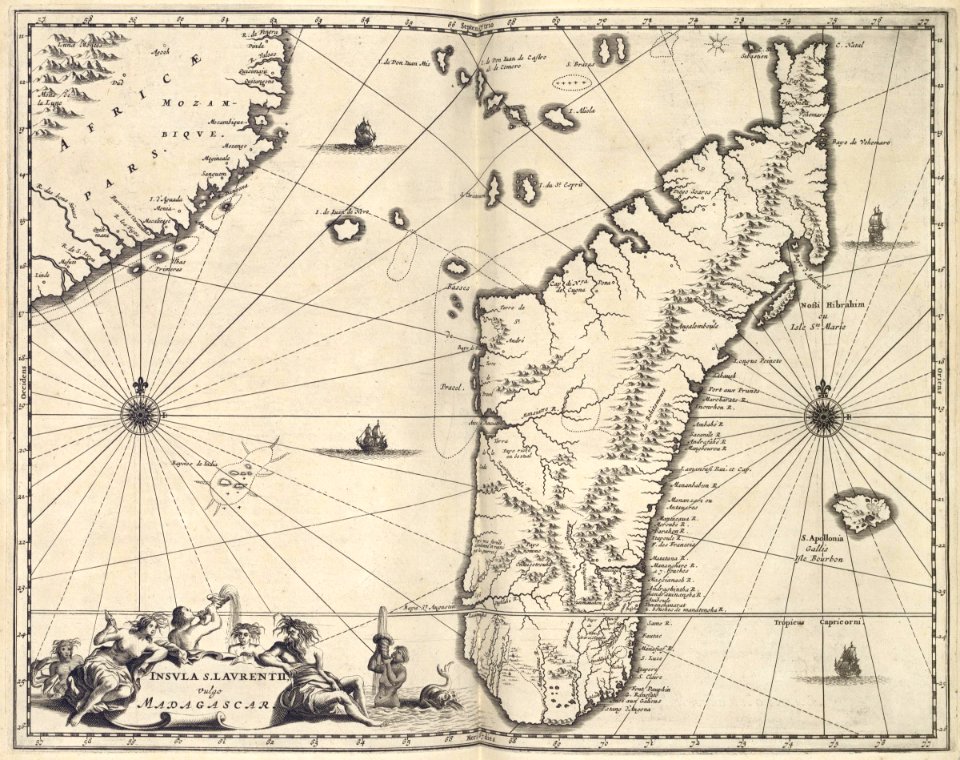 AMH-6873-KB Map of Madagascar