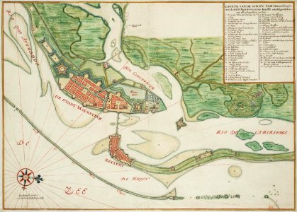 AMH-6777-NA Map of the harbour at Pernambuco