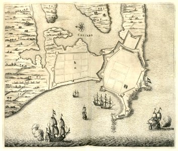 AMH-6969-KB Map of the fort and the city of Colombo