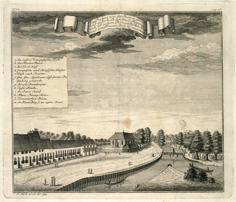 AMH-7020-KB View of the Gelderland bastion, a bastion of Batavia castle