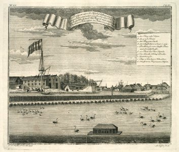 AMH-7027-KB Prospect from the pleasure gardens of the Governor-General on Batavia