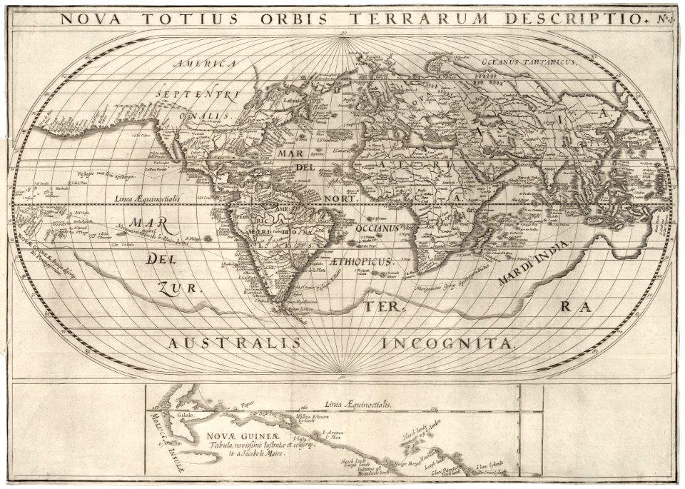 AMH 6924 KB Map Of The World And Chart Of New Guinea Free Stock   Amh 6924 Kb Map Of The World And Chart Of New Guinea Illustration Md 