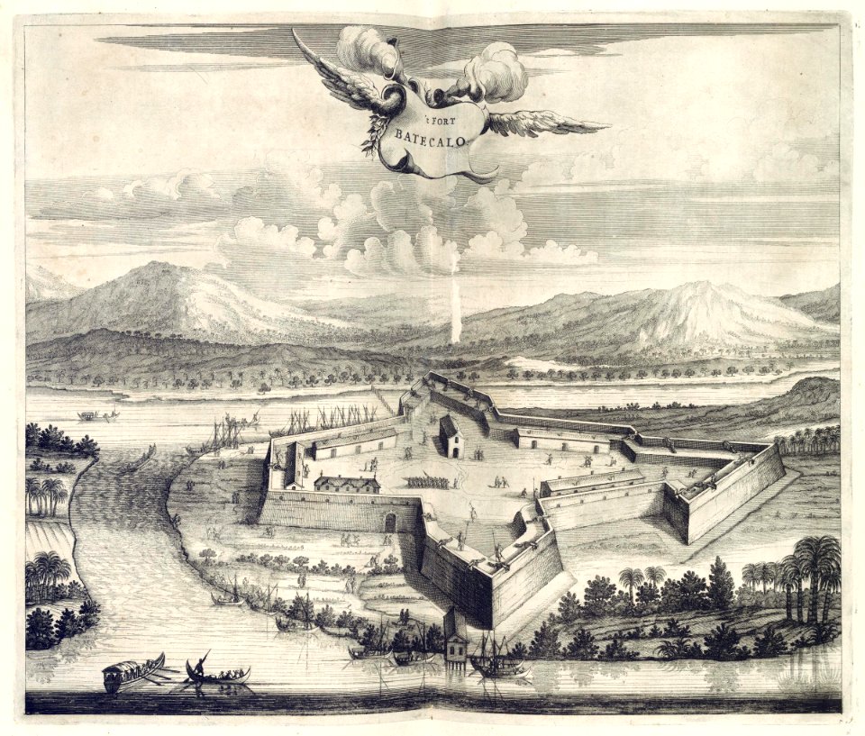 AMH-6965-KB Bird's eye view of the fort of Batecalo
