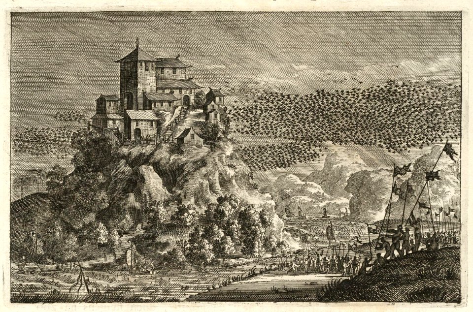 AMH-6851-KB The Dutch delegation led by Van Hoorn travels to the southern castle of Goutsoe