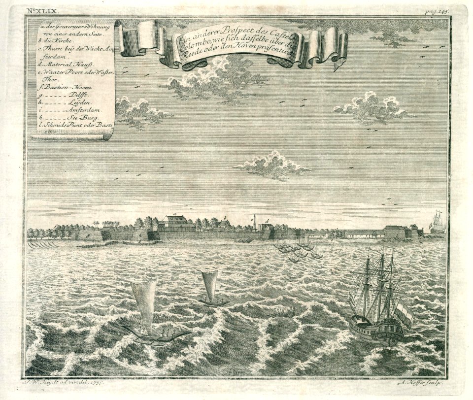 AMH-7057-KB View of the castle at Colombo