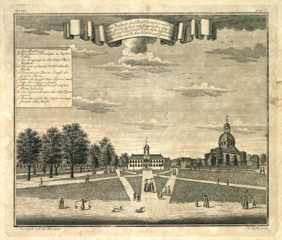 AMH-7017-KB View of the Batavia town hall