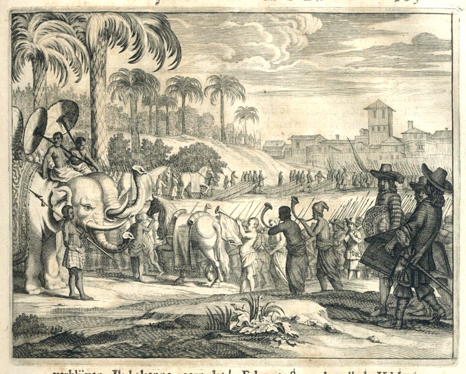 AMH-6989-KB The arrival of general Hulft at the court of Rajasingha II