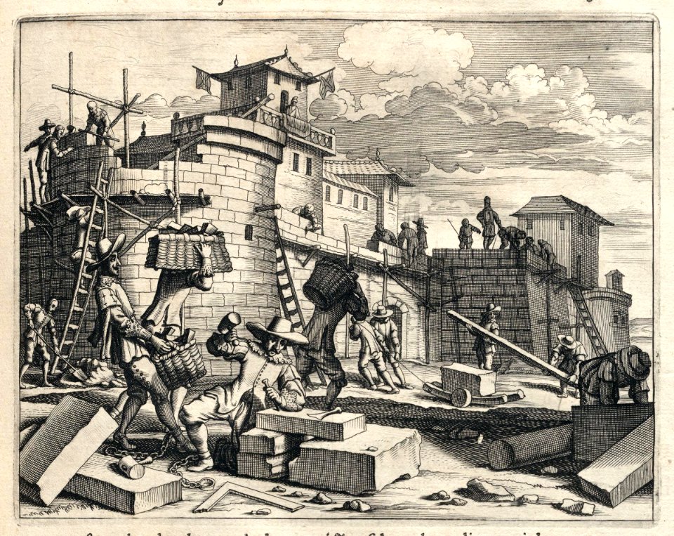 AMH-6980-KB Portuguese prisoners of war build a fort near Candij