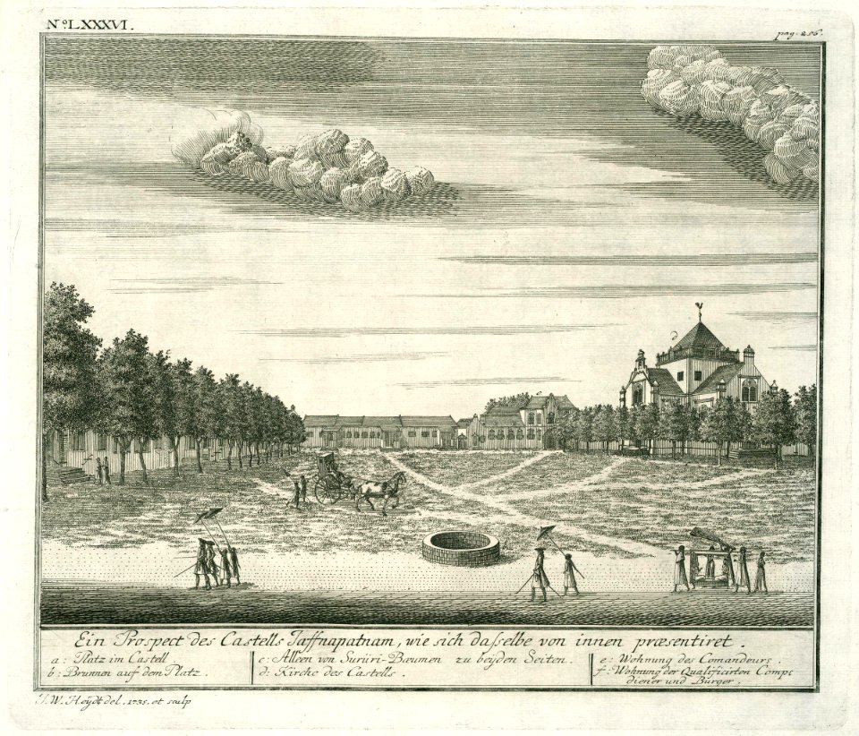 AMH-7093-KB View of the castle of Jaffnapatnam within the walls