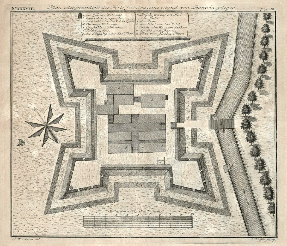 AMH-7048-KB Map of the fort of Jacatra near Batavia