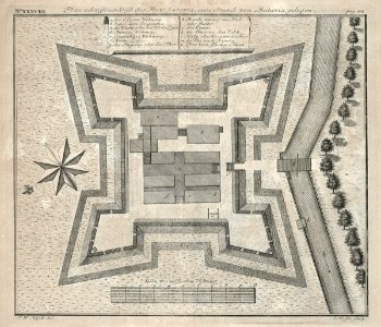 AMH-7048-KB Map of the fort of Jacatra near Batavia