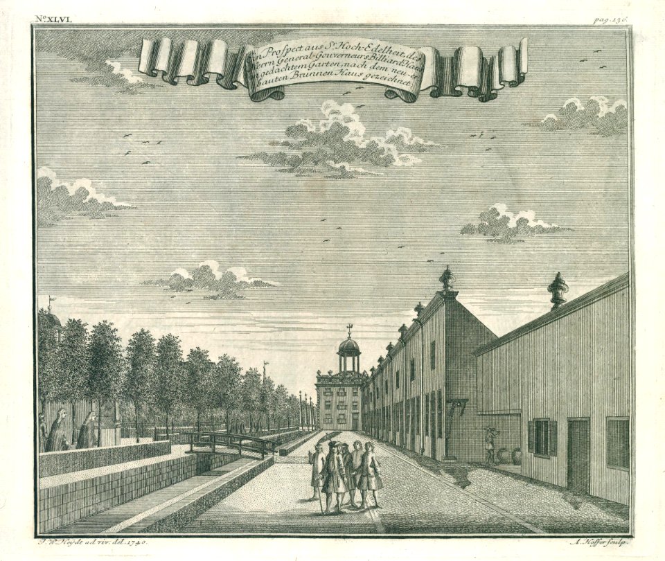 AMH-7054-KB View of Governor General Valckenier's billiard hall near Ansjol