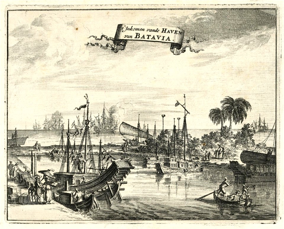 AMH-6943-KB View of Batavia harbour