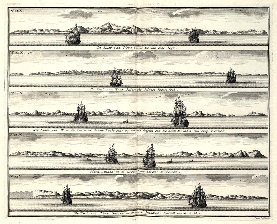 AMH-7223-KB Five views of the coast of New Ireland