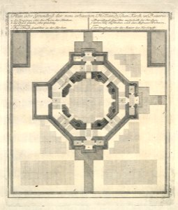 AMH-7031-KB Map of the new Dutch church on Batavia