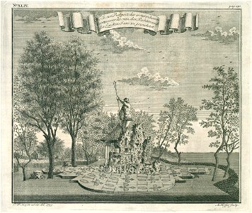 AMH-7053-KB View of part of Governor General Valckenier's gardens in Ansjol