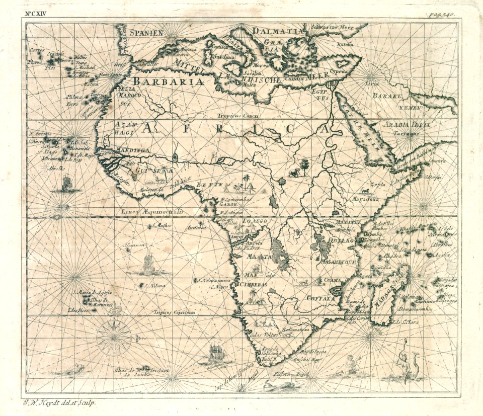 AMH-7121-KB Map of Africa