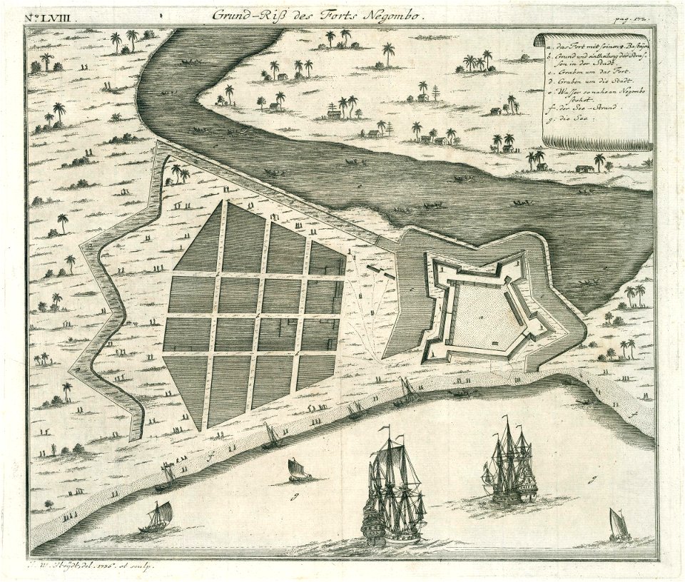 AMH-7065-KB Map of the Negombo fort
