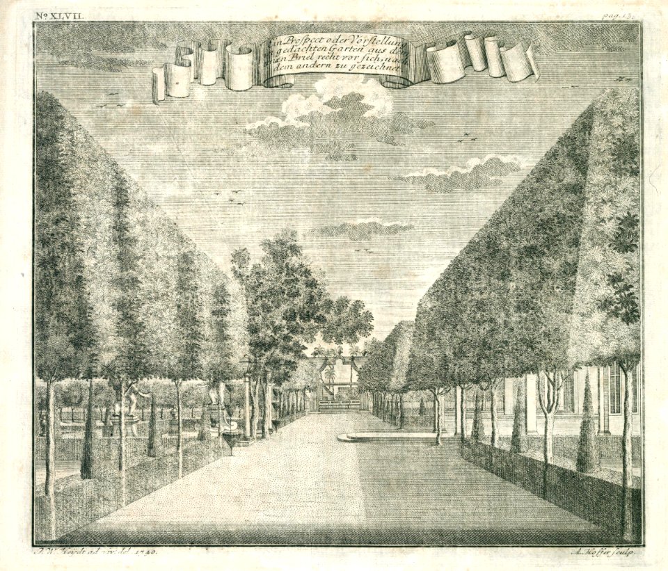 AMH-7055-KB View of the gardens of Governor General Valckenier at Ansjol