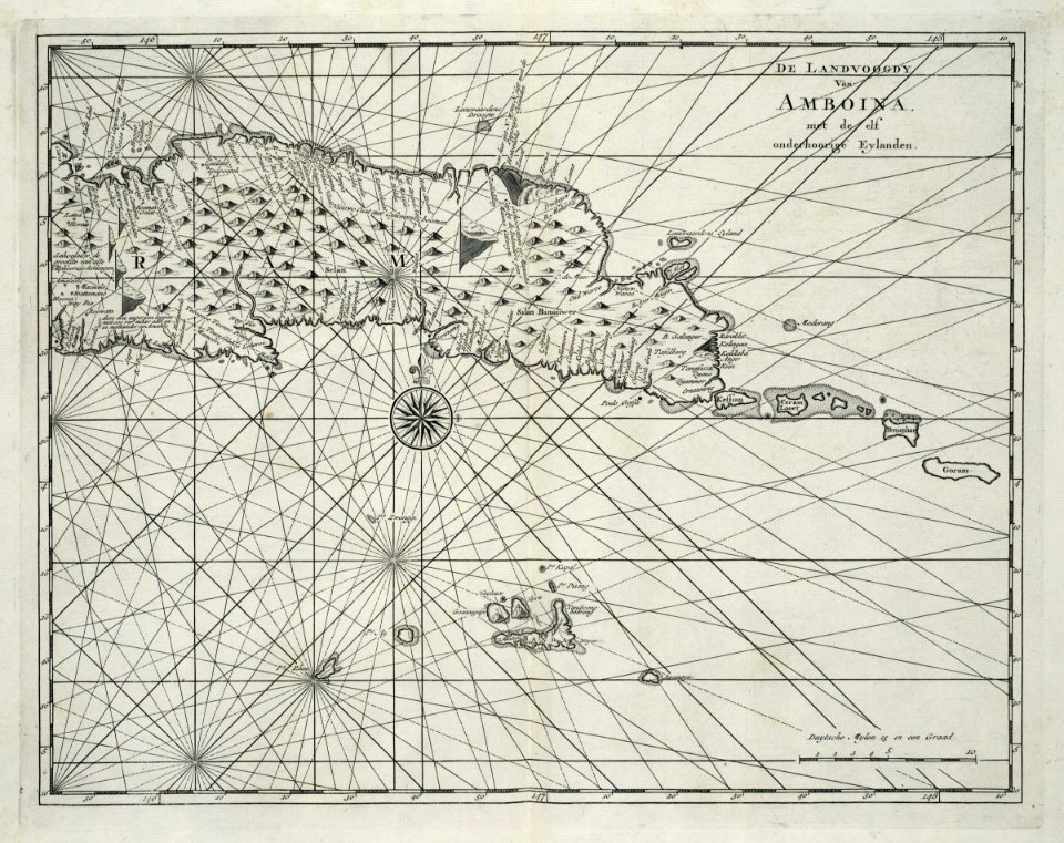 AMH-7216-KB Map of the eastern part of Seram showing the Banda Islands