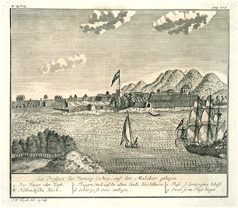 AMH-7104-KB View of the fort of Cochin