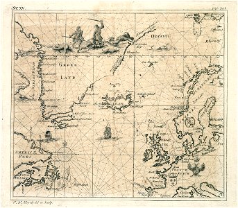 AMH-7122-KB Map of the northern Atlantic Ocean