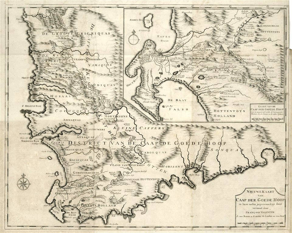 AMH-7272-KB Two maps of the Cape of Good Hope