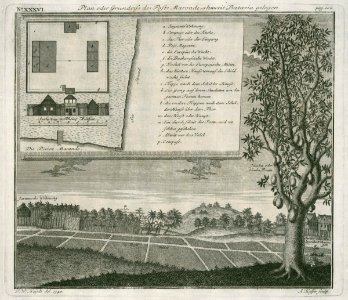 AMH-7046-KB Map of the Maronde trading post near Batavia