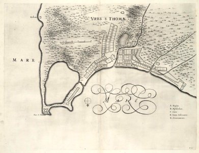 AMH-7323-KB Map of the city of S. Thomé