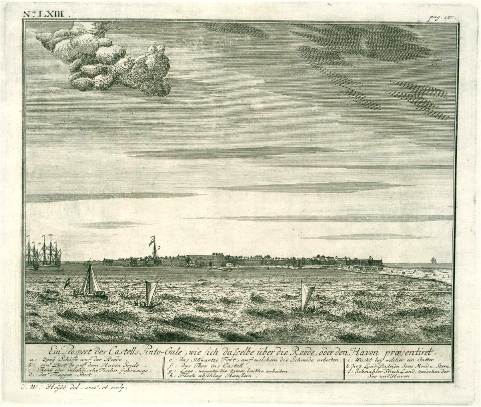 AMH-7070-KB View of the castle of Punto Gala from the roadstead