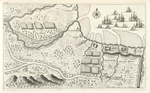 AMH-7243-KB Bird's eye view of the region around Passarouan