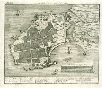 AMH-7076-KB Map of the castle at Punto Gale
