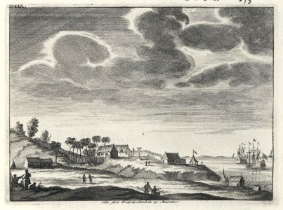AMH-7280-KB View of Frederik Hendrik Fort on Mauritius