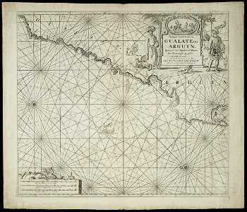 AMH-7739-NA Map of the West African coast, near Arguin