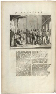 AMH-7250-KB Pieter van den Broecke taken captive by the king of Jakatra, 1619