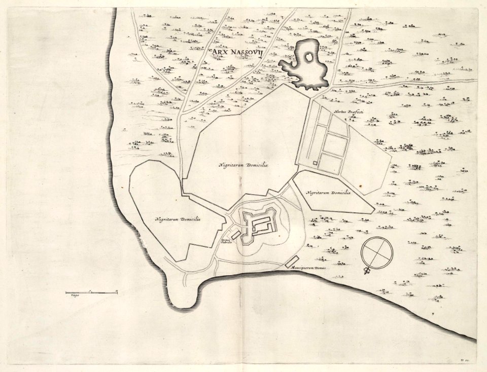 AMH-7298-KB Floor plan of the fort of Nassau at Mouri