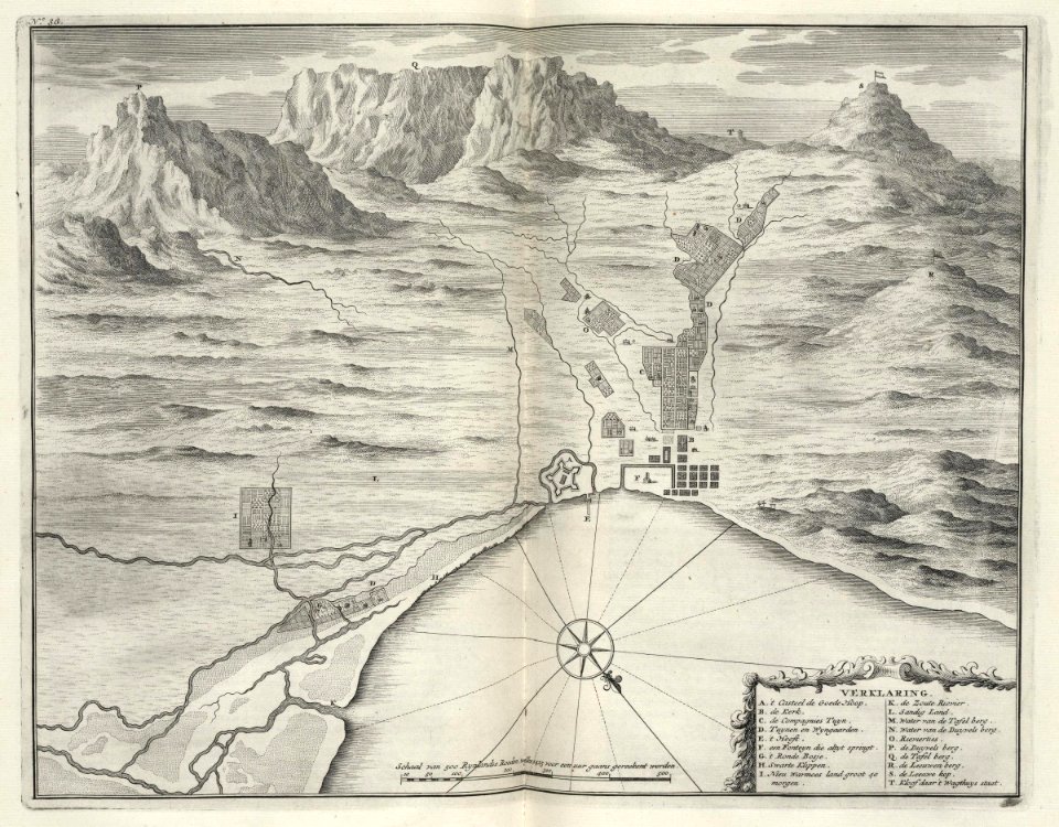 AMH-7273-KB Bird's eye view of the Cape of Good Hope