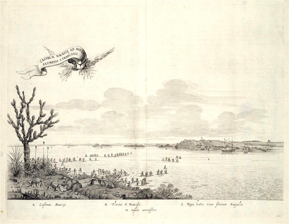 AMH-7295-KB View of Fort Maurits on the Rio San Francisco