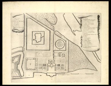 AMH-7506-KB Map of the gardens at Vrijburg Palace
