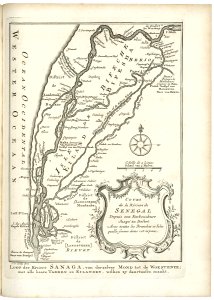 AMH-7905-KB Map of the mouth of the Senegal river